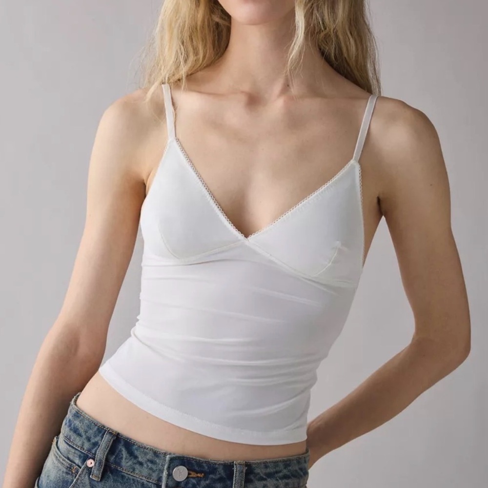Urban outfitters out from under Je taime mesh cropped cami